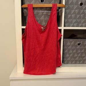 Linen Hot Pink Tank Top